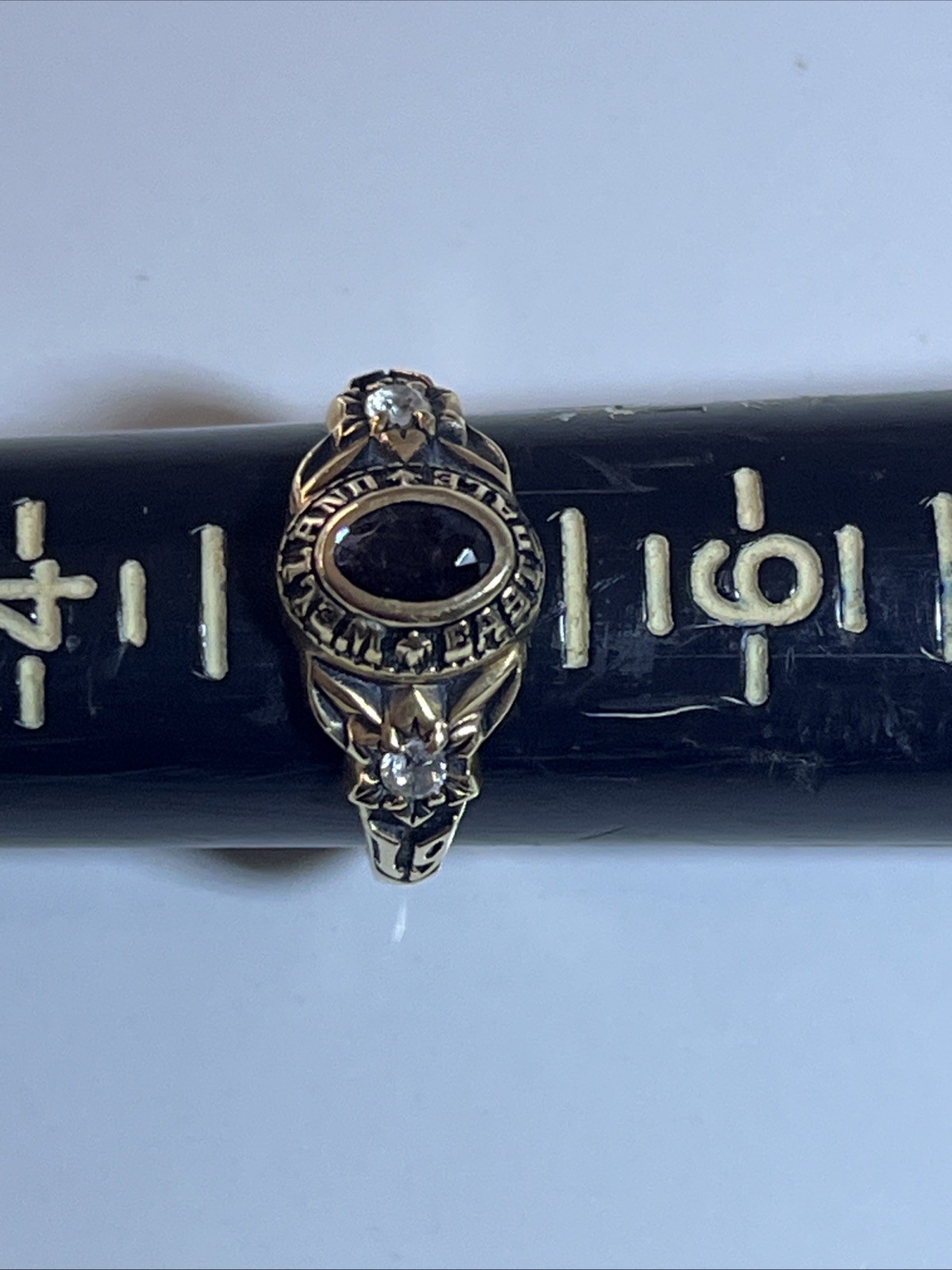 Oval Birthstone High School Class Ring Graduation Size 5 Stamped 10k(See Photos)
