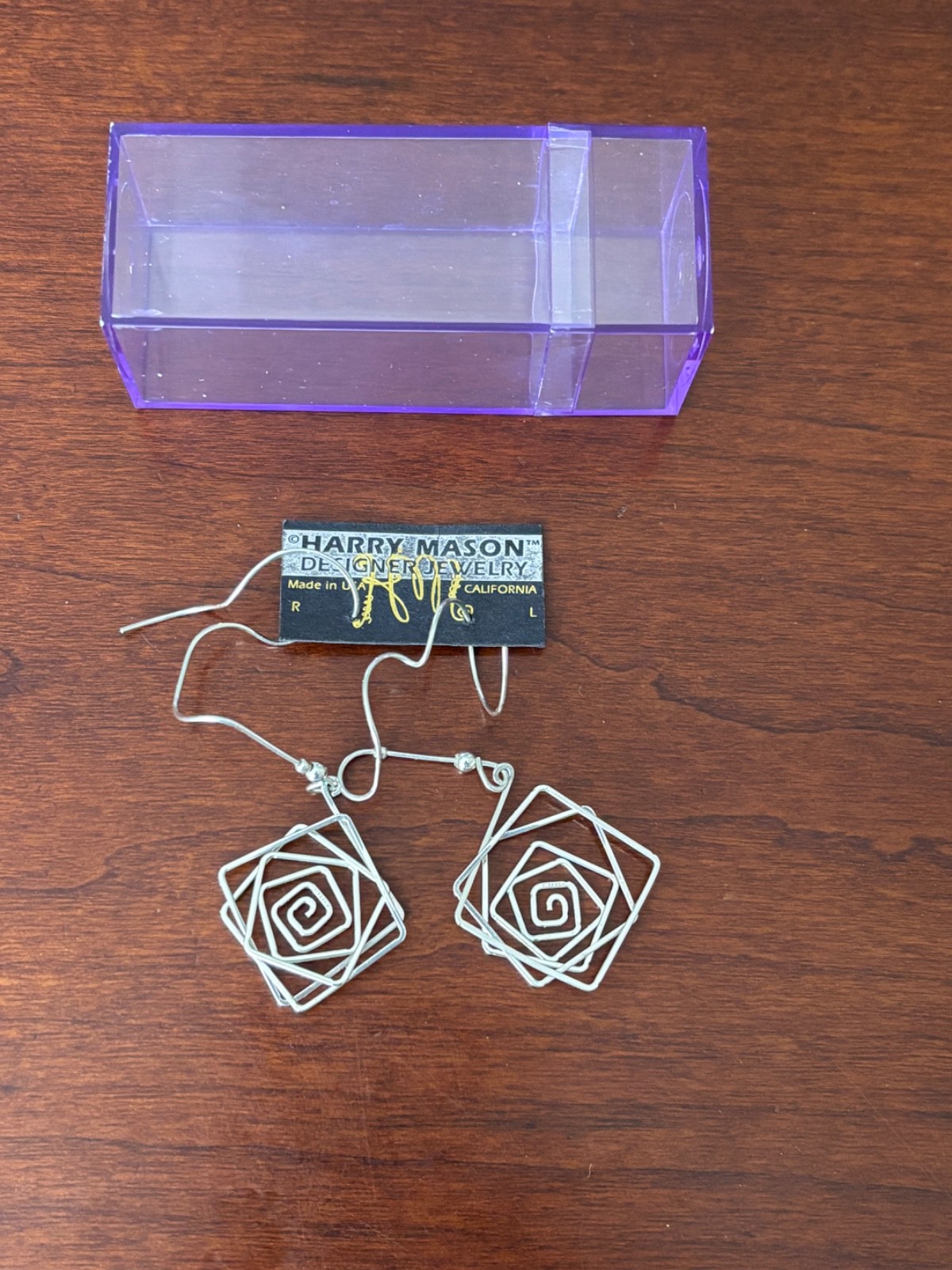 Harry Mason Designer Jewelry Spiral Earrings