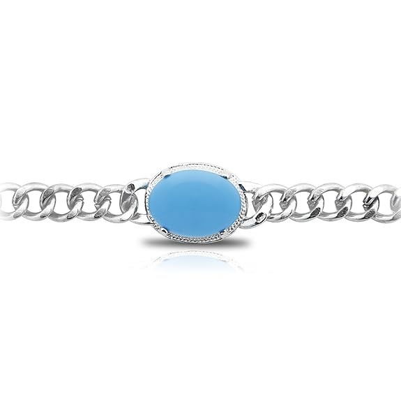 Salman Khan Turquoise Sliver Brass Bracelet for Men