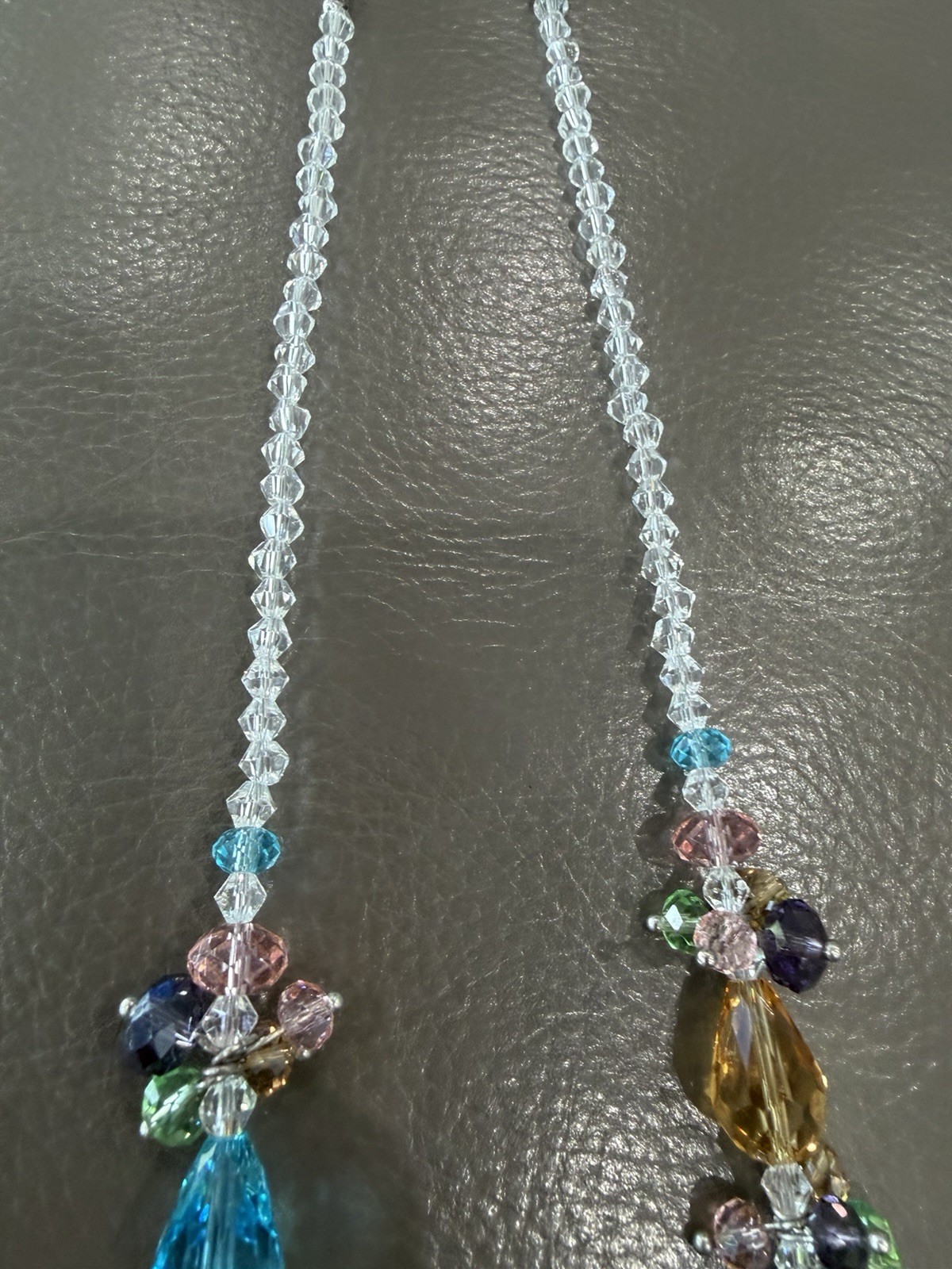 **You and I Silver Tone Crystal Necklace Stunning