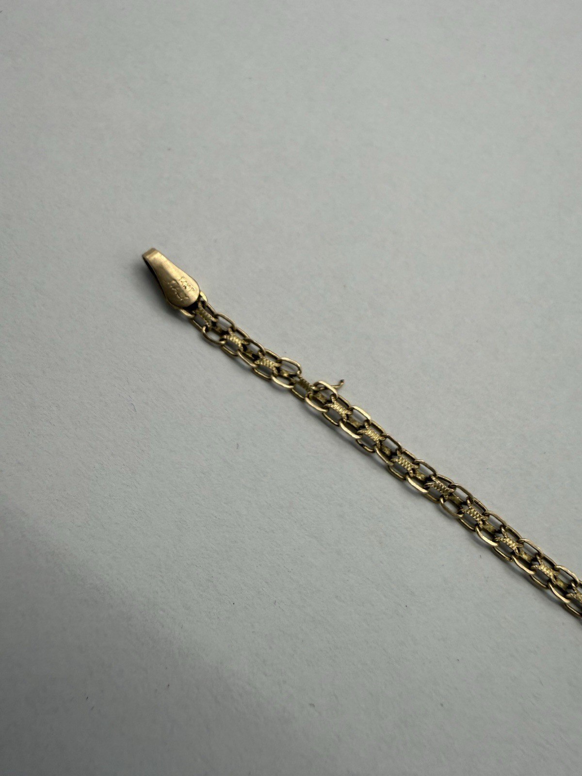 Yellow Gold Bracelet 7″ Dainty 14kt For Repair Woman 2.12 Grams