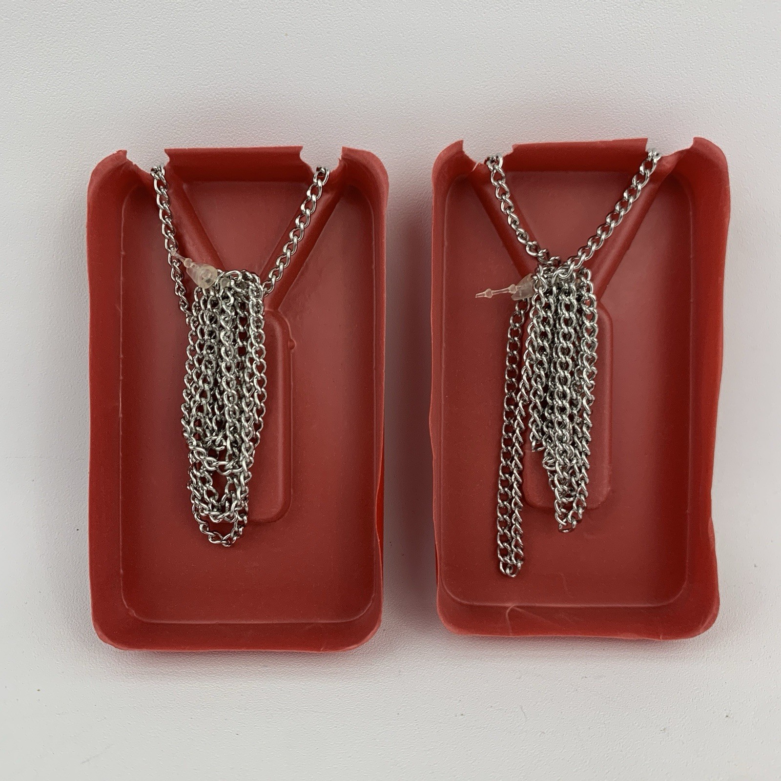 Medical Alert ID Necklaces – Silver Toned – Blank – Set of 2