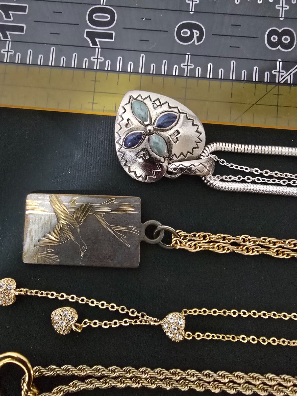 Lot of (12) Necklaces Mixed Metals/Materials