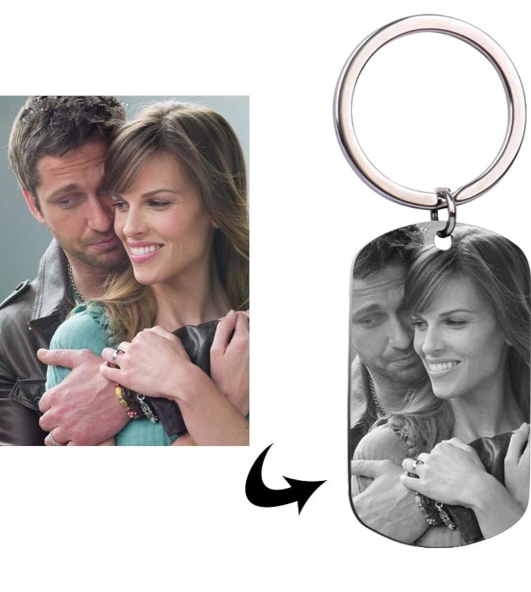 We Engarve Your Family Pic On Tag As Keychain Or Necklace