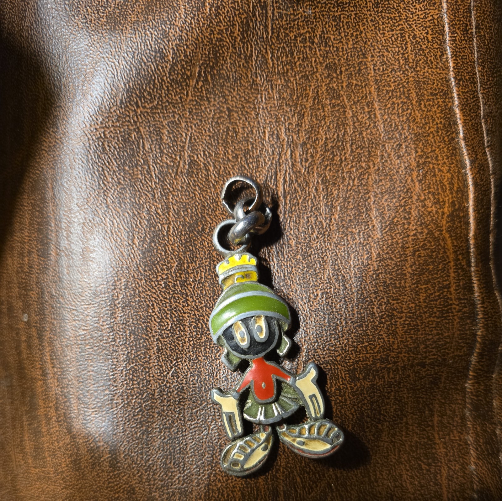 90’s Warner Brothers Silver Tone Marvin the Martian Charm/pendant