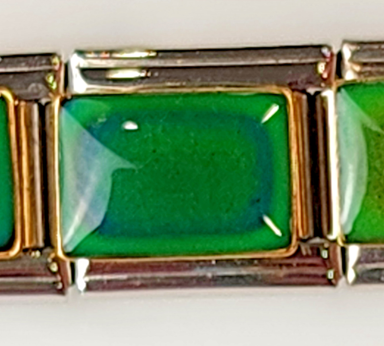 Mood Color Changing Italian Charm Modular 9mm Enamel/18K Gold Casa D’ Oro NEW