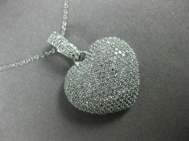 2 Ct Round Cut Simulated Diamond Women’s Heart Pendant In 14K White Gold Plated