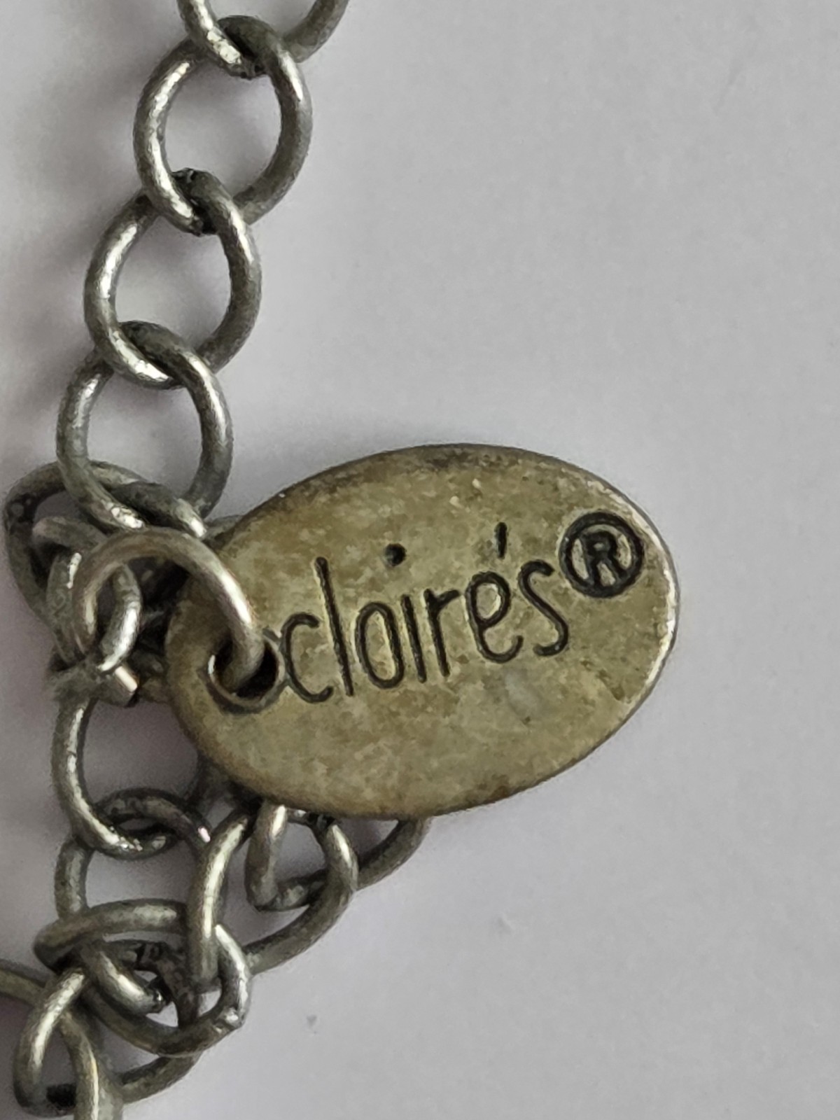 Claire’s Lengthy Pendant Chain Necklace- Clock, Key & Crown-chain Measures 32 In