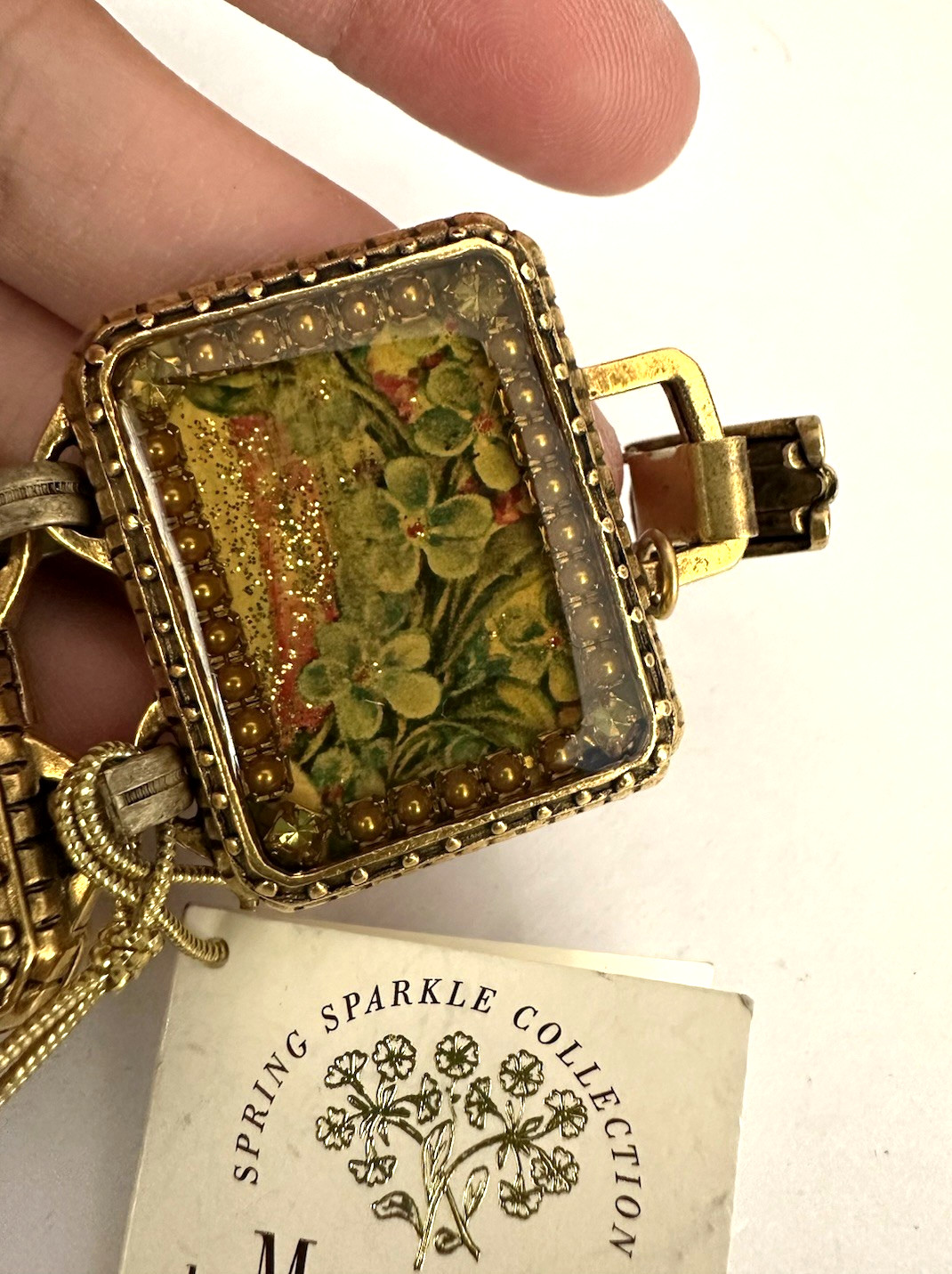 MAXIMAL ART John Wind Floral Bouquets Spring Sparkle Collection Bracelet Vintage