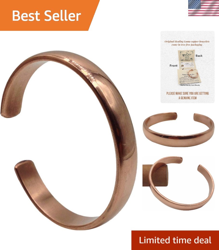Handcrafted Copper Cuff Bracelet – Durable, Stylish and Adjustable – Gift-Ready