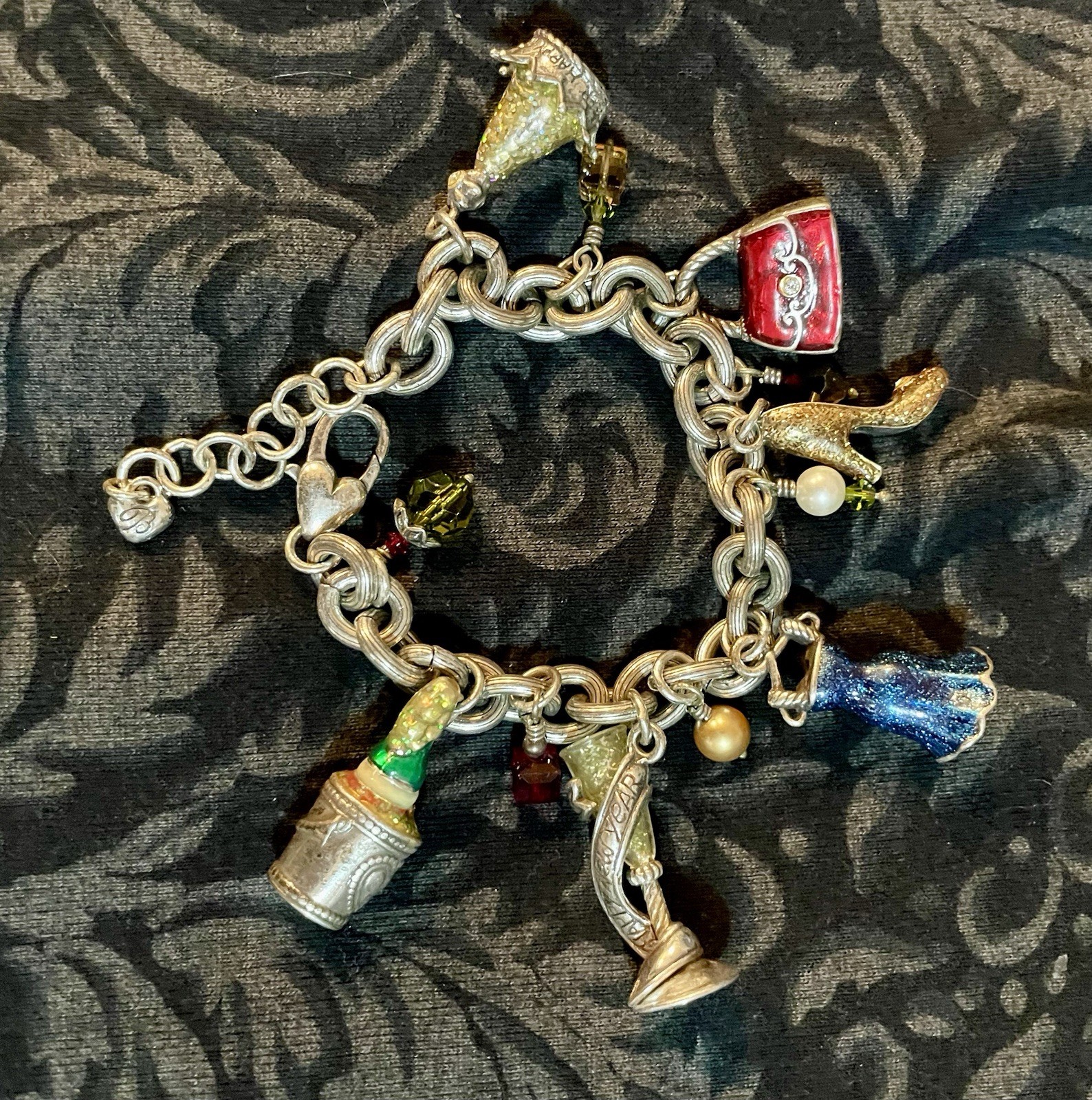 Brighton Celebration New Year’s Charm Bracelet Dress Bag Champagne Bracelet
