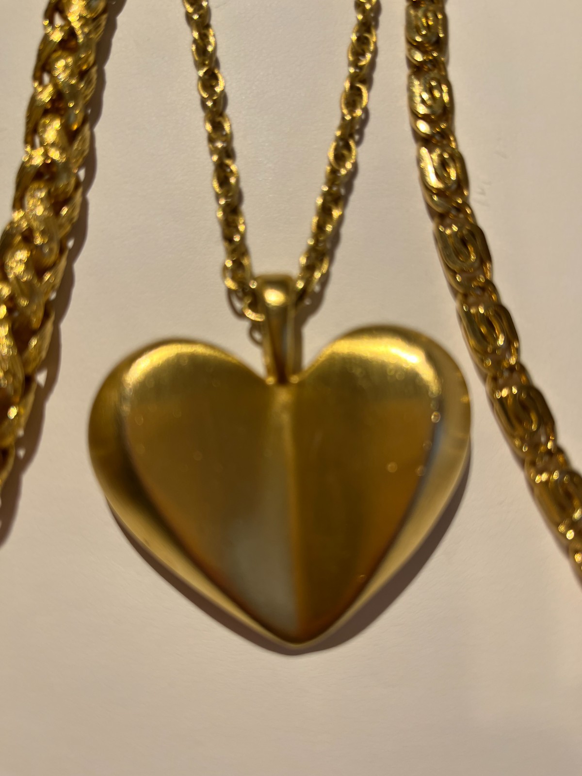 5 Gold Tone Chain Necklaces Bracelet & Heart Pendant 7.5″ – 36″ Clean Nice