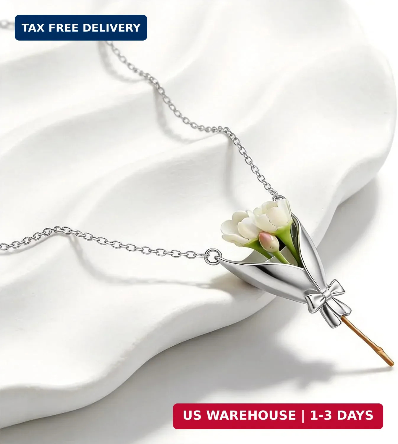 Dcfywl731 Flower Holder Necklace DIY Bouquet Necklace Wearable Mini Vase Jewelry