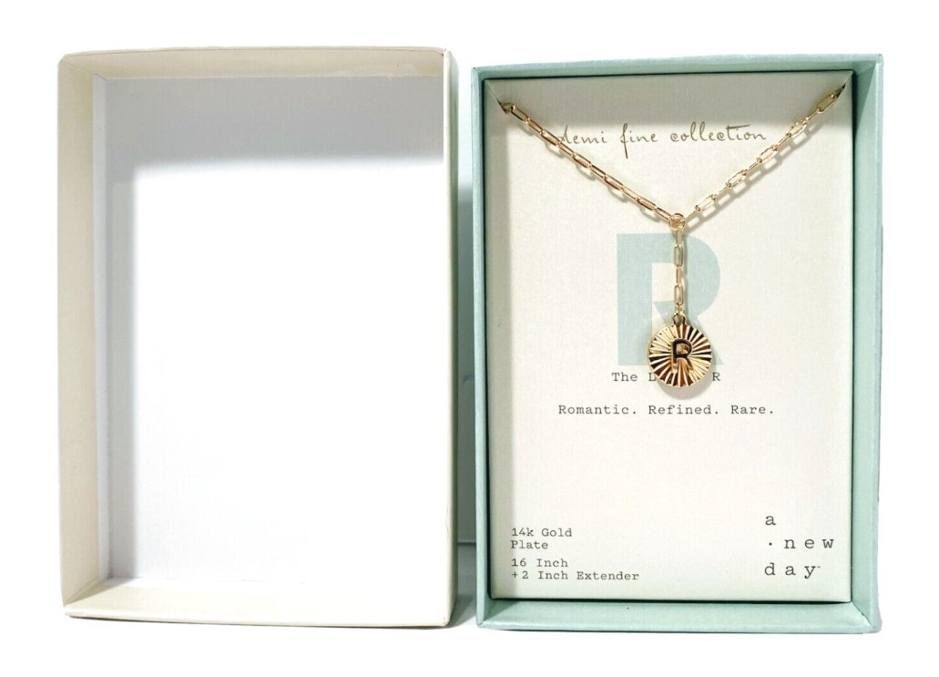 A New Day Demi Fine Gold-Plated Initial Pendant Necklace–Letters Available