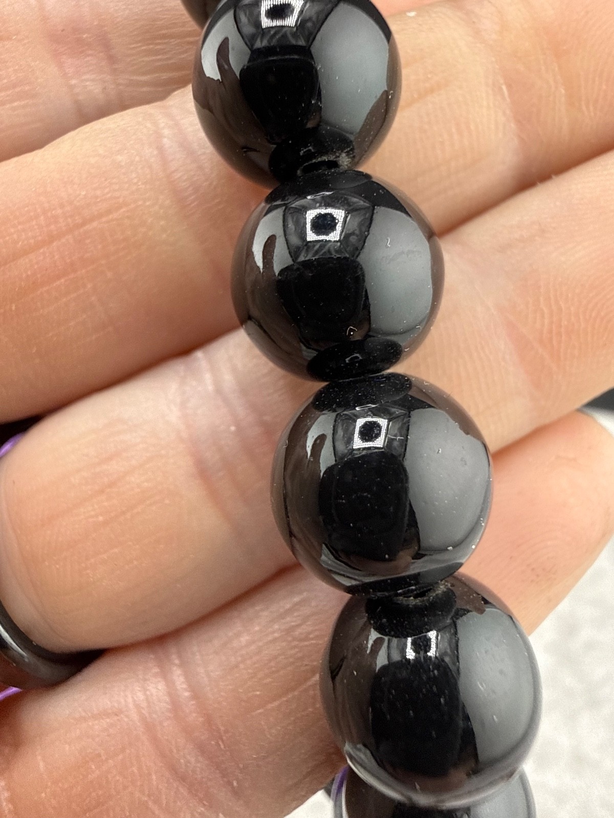 Polished Stone Bracelet Lot 7” 6” 7” 6.5” 8.5”