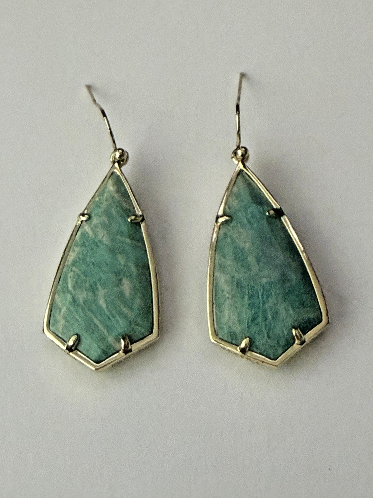 Kendra Scott Carla Drop Dangle Earrings Teal Green Amazonite