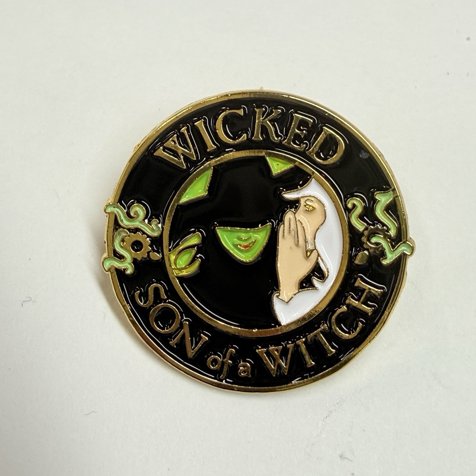 Wicked son of a Witch Musical Humor Oz enamel pin brooch free ship $25+