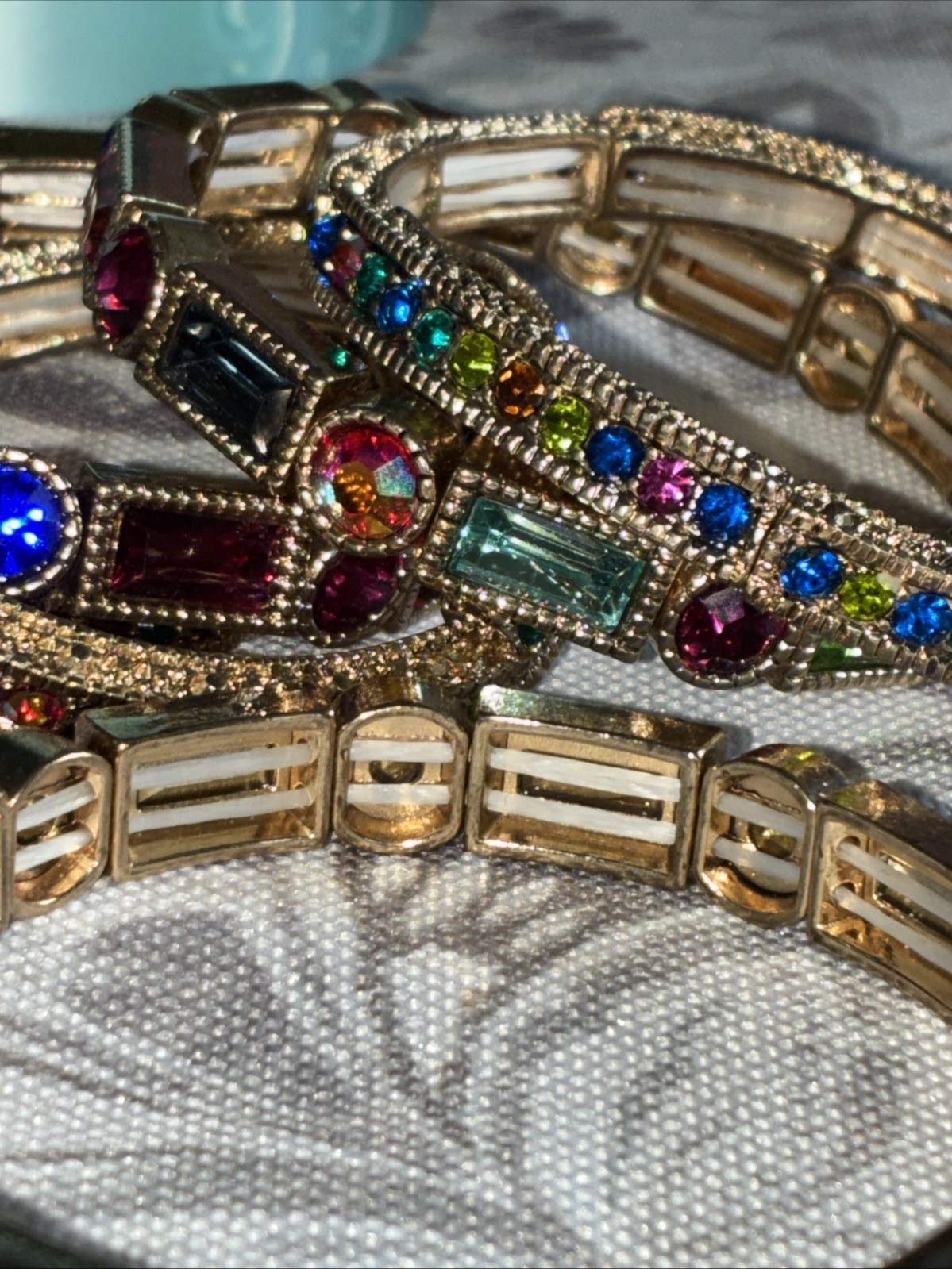 Off Park Collection 6 Bracelet Set! Beautiful Gold Tone Stretch Bracelets!