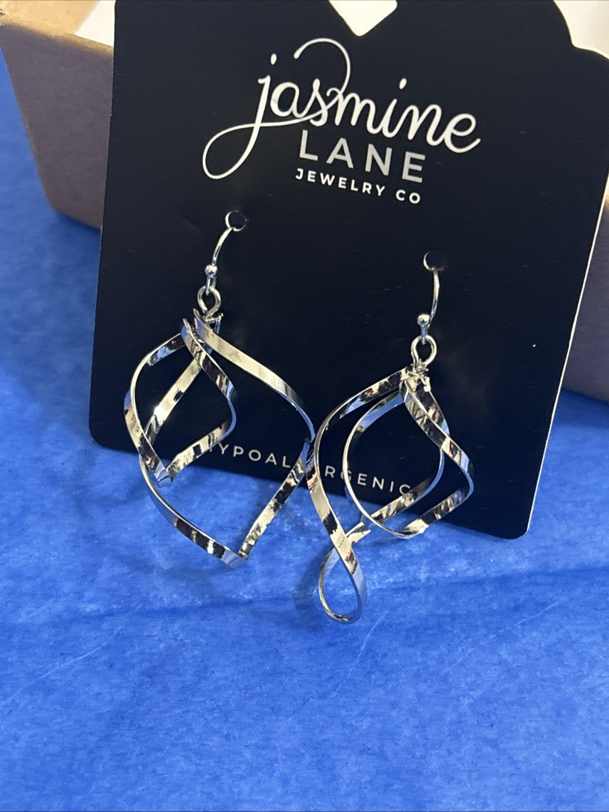 Jasmine Lane Jewelry Hypoallergenic Earrings, Spiral, NEW