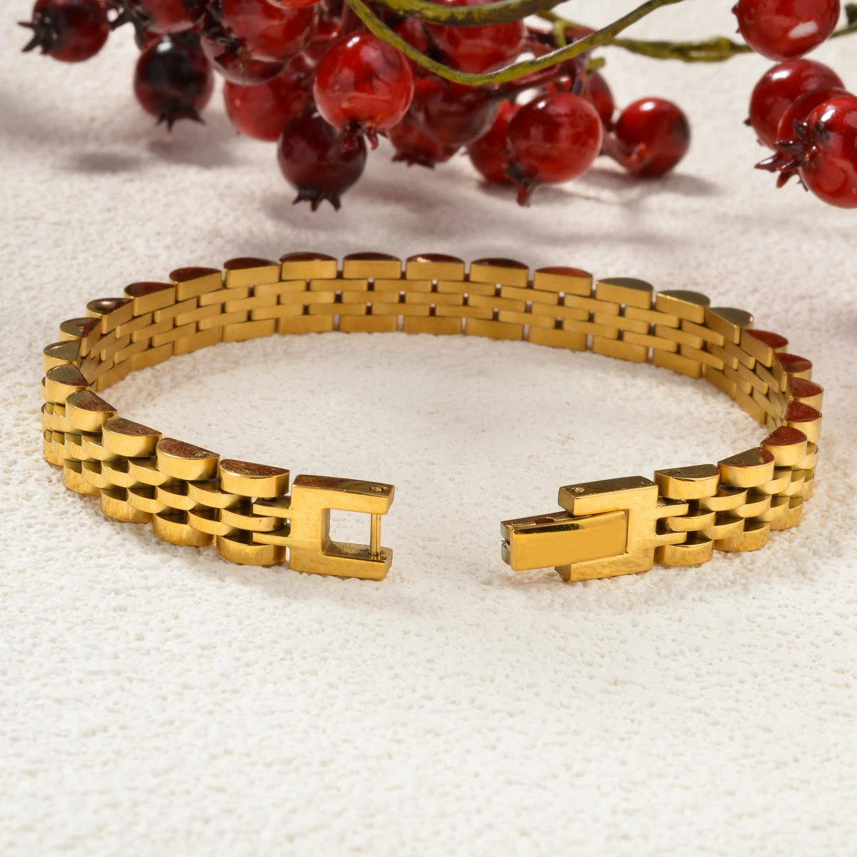 1PC Men’s and Women’s Stainless Steel Bracelet 8mm Wide Strap Design Simple