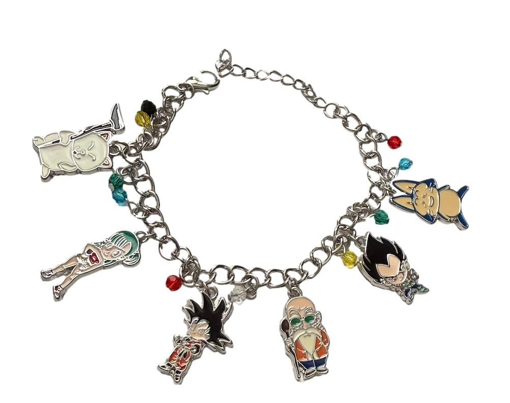 Dragonball Z DBZ Themed Charm Bracelet Lobster Clasp Chain Adult Size