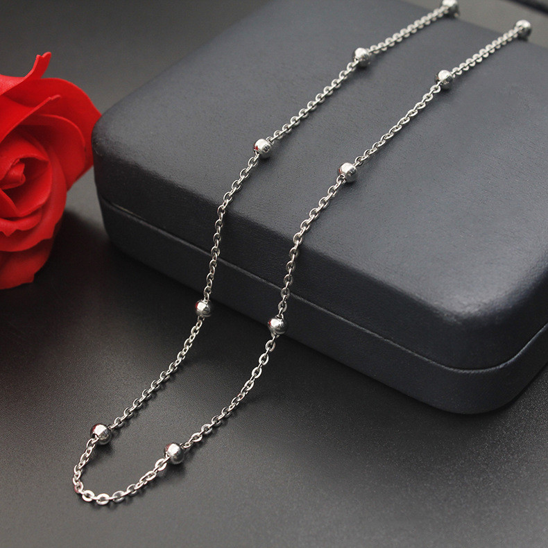 Wholesale 1.3mm 16”-20” Stainless Steel Station Bead Ball Chain Necklace New