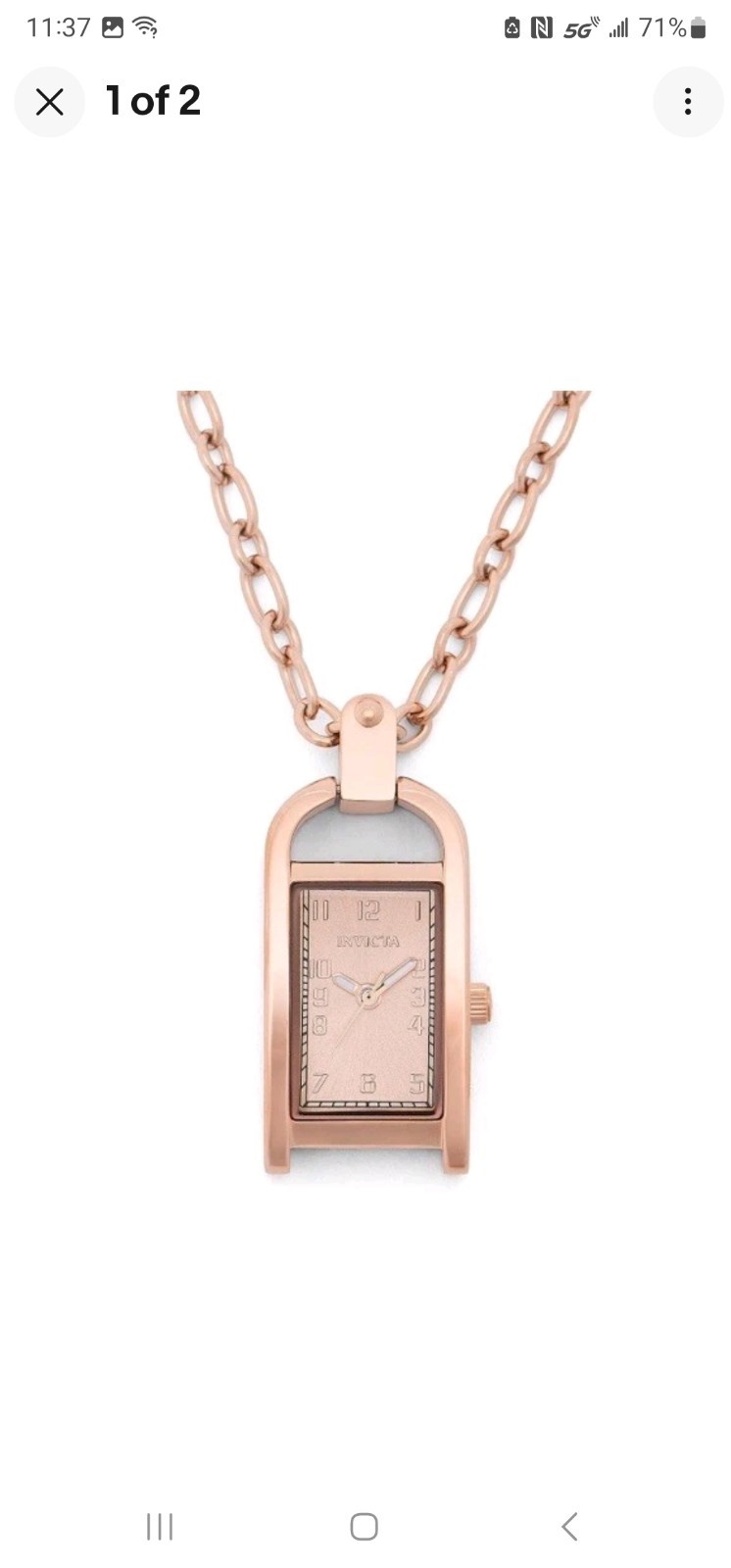 Invicta Mini Angel Women’s Necklace Watch – 17.5mm, Rose Gold (49936) New