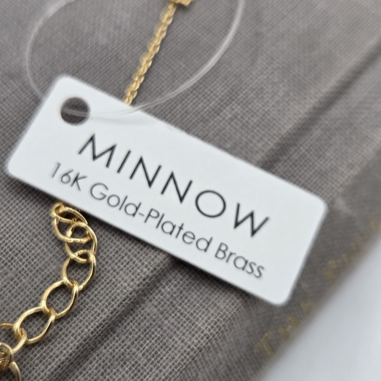 Gold Dainty Crescent Moon Spike Charm Necklace Boutique Brand Gold Plated Brass