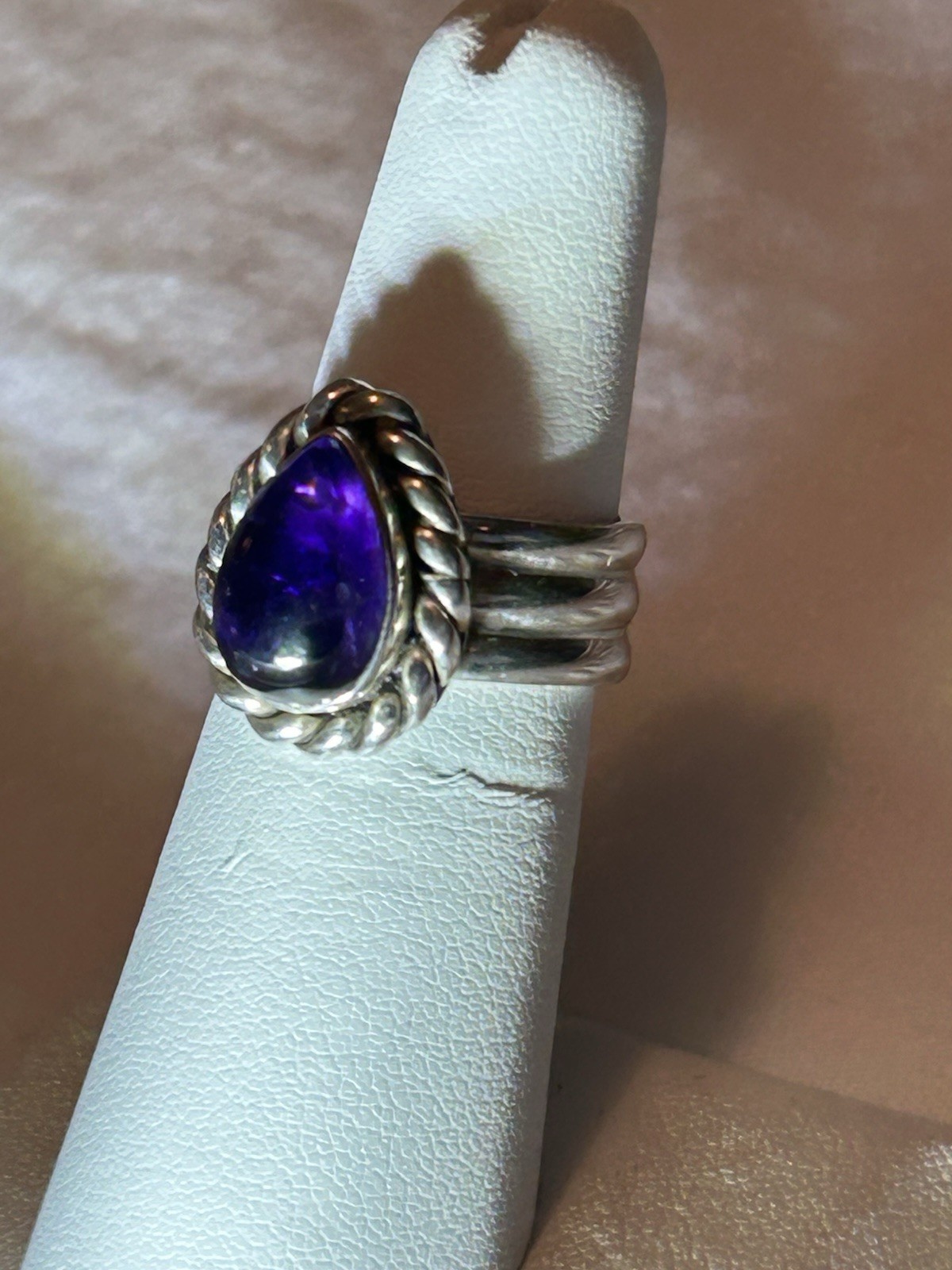 Vintage Nicky Butler Raj Collection India NB 925 Sterling Amethyst Ring Size 6