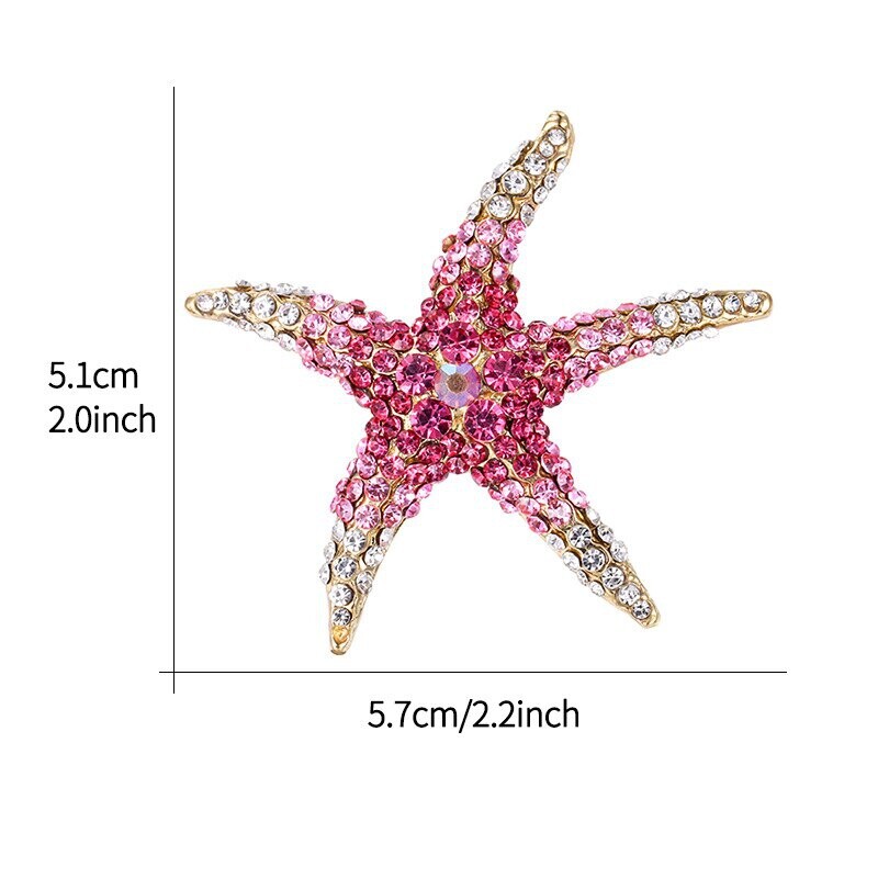 Fashion Starfish Brooch Pins Men Women Creative Corsage Animal Brooches Jewelry