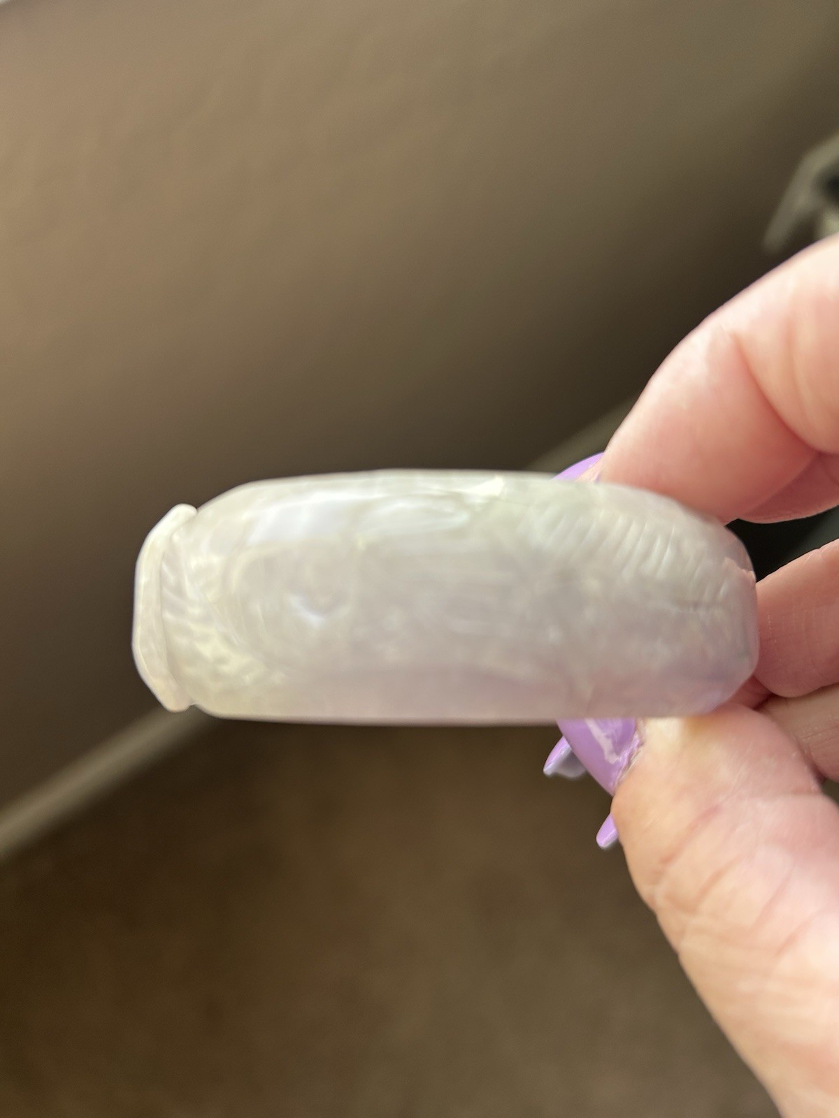 58-59MM Lavender Purple Burma Jadeite Jade Dragon Phoenix Carved Bracelet