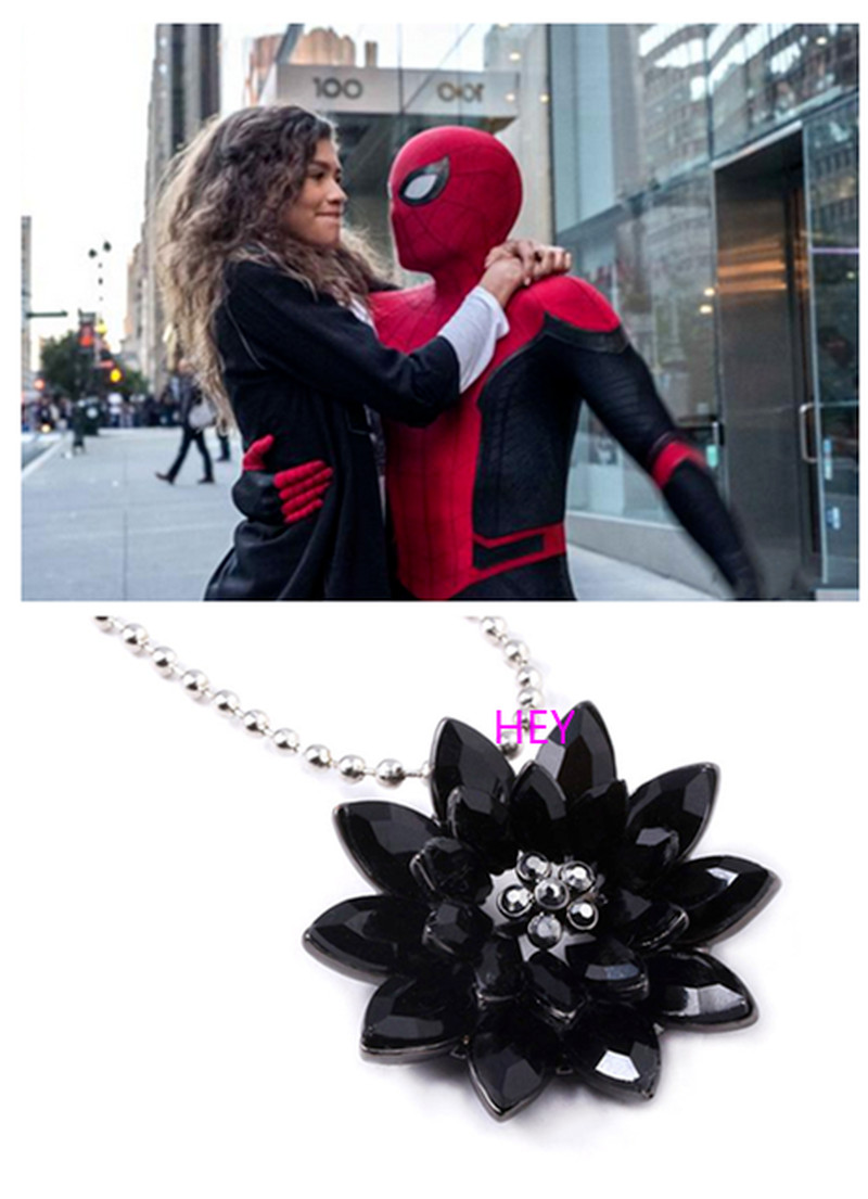 New Spider-Man: Far From Home Spider-Man MJThe Black Dahlia Pendant Necklace