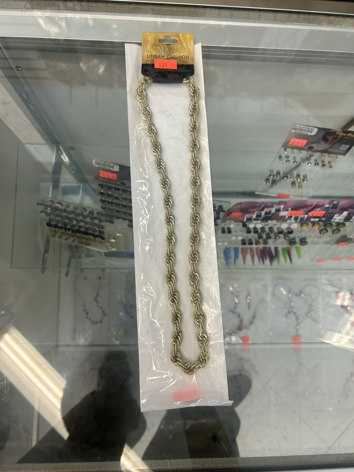 Fashion Gold Tone Heavy Rope Chain Necklace Thick Twist Hip Hop Jewelry