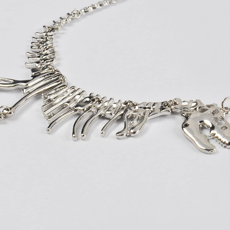 Skeleton Dinosaur Necklace Pendant Chains Charm Dragon Bone Collares Necklaces