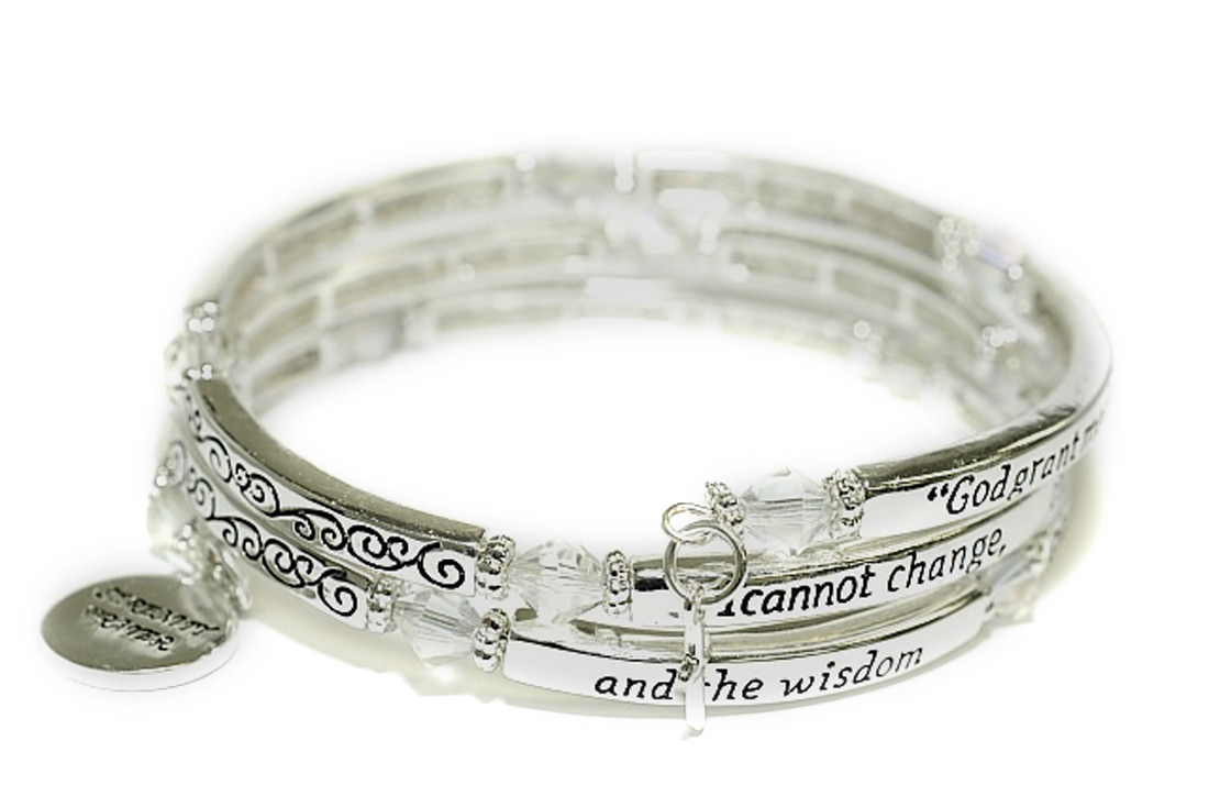 4031299 Serenity Prayer Coil Bracelet God Grant Me the Serenity AA Friend of