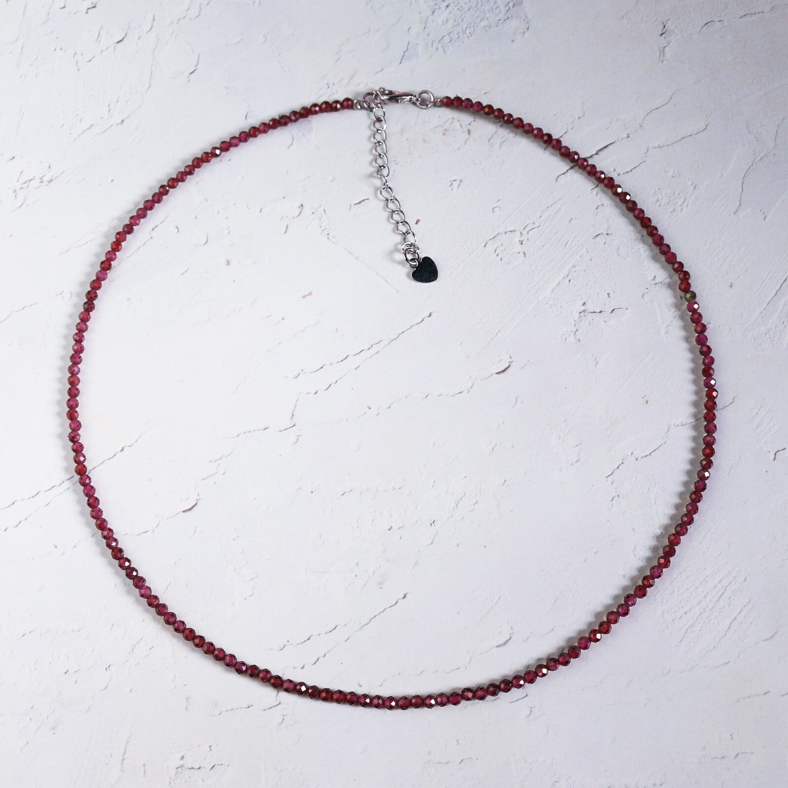 Red Garnet Stone Choker Natural Gemstone Crystal Dainty Women Necklace Handmade