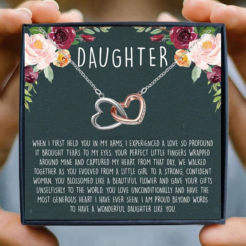 To My Daughter Necklace from Mom/ Dad Birthday Graduation Christmas Gift