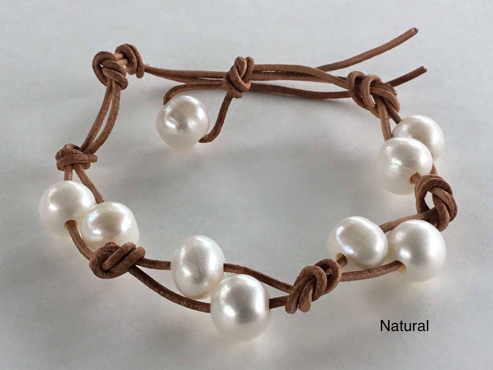 Leather Pearl Bracelet w/Gift Bag, Birthday Gift, Sweet 16 Gift, Gift For Her