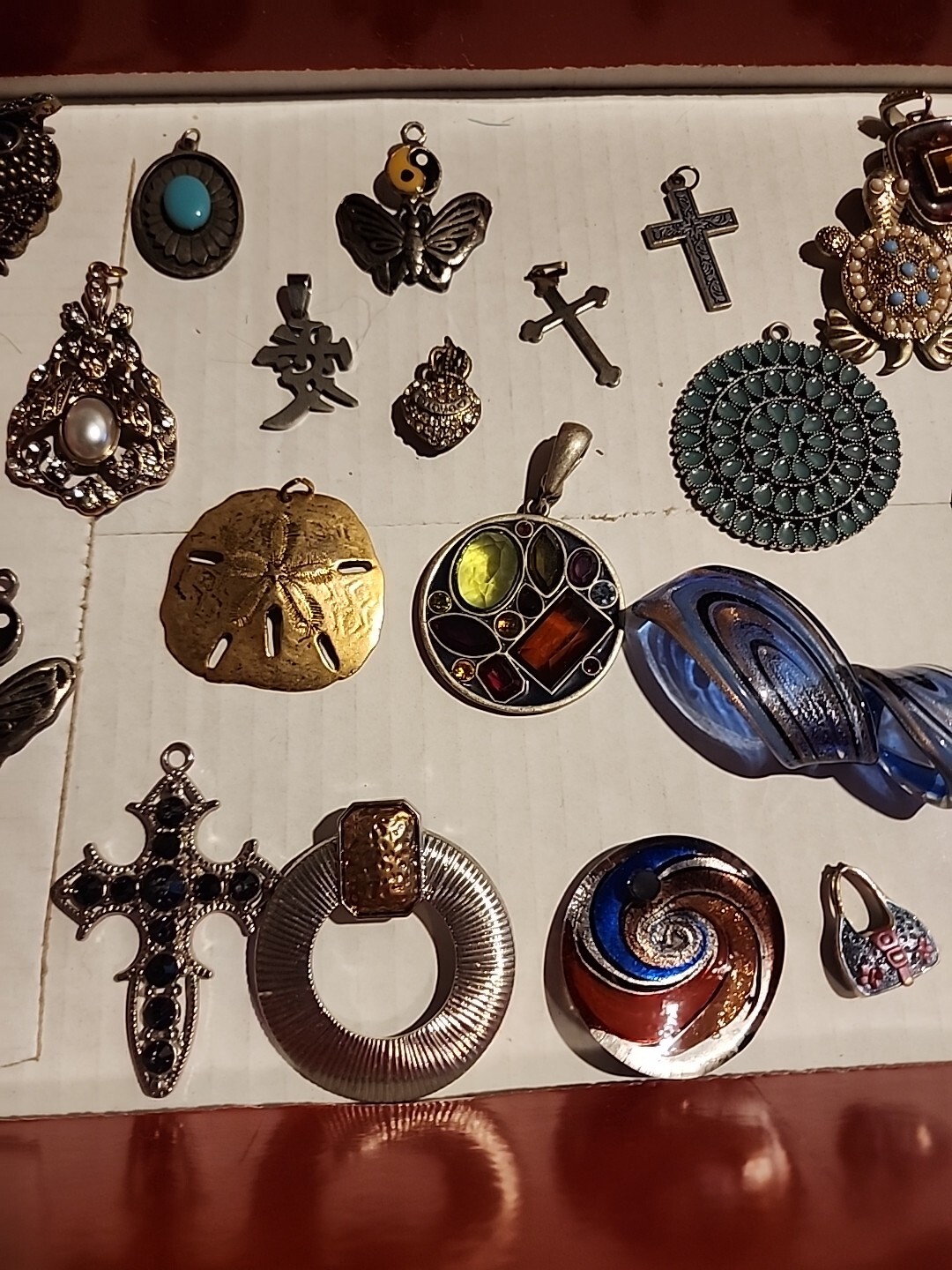 35 Fashion Pendants Gold Tone Silver Tone Mixed Sizes Shapes Brands Etc Lot