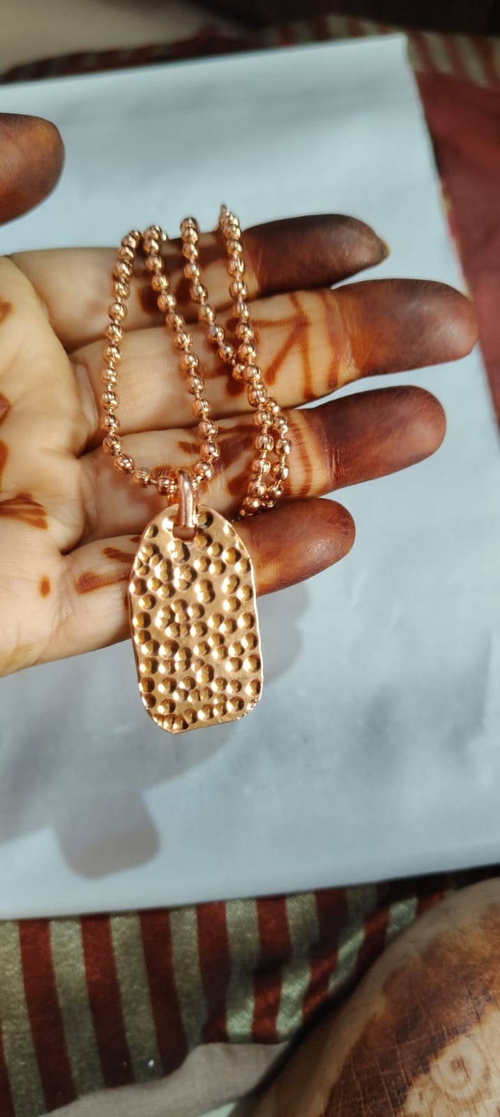 100% Pure Solid Copper Cuban Curb Chain Link Relief Healing Energy