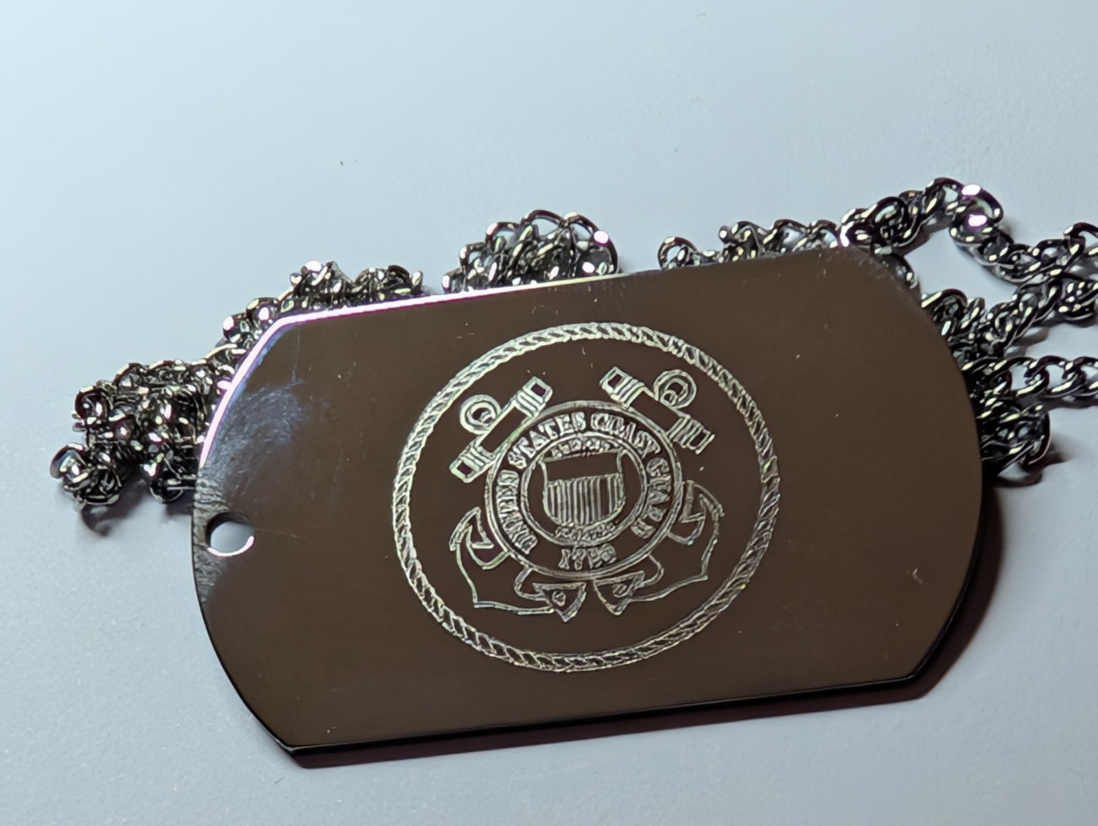 Personalized Engraved Marines, Navy, Air Force ,Army or Coast Guard Dog Tag