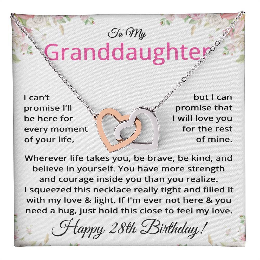 28th Birthday Gifts for Granddaughter – To My Granddaughter Necklace