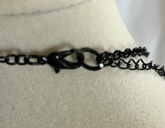 Apt. 9 Black Faceted Adjustable Teardrop Cluster Bib Statement Necklace