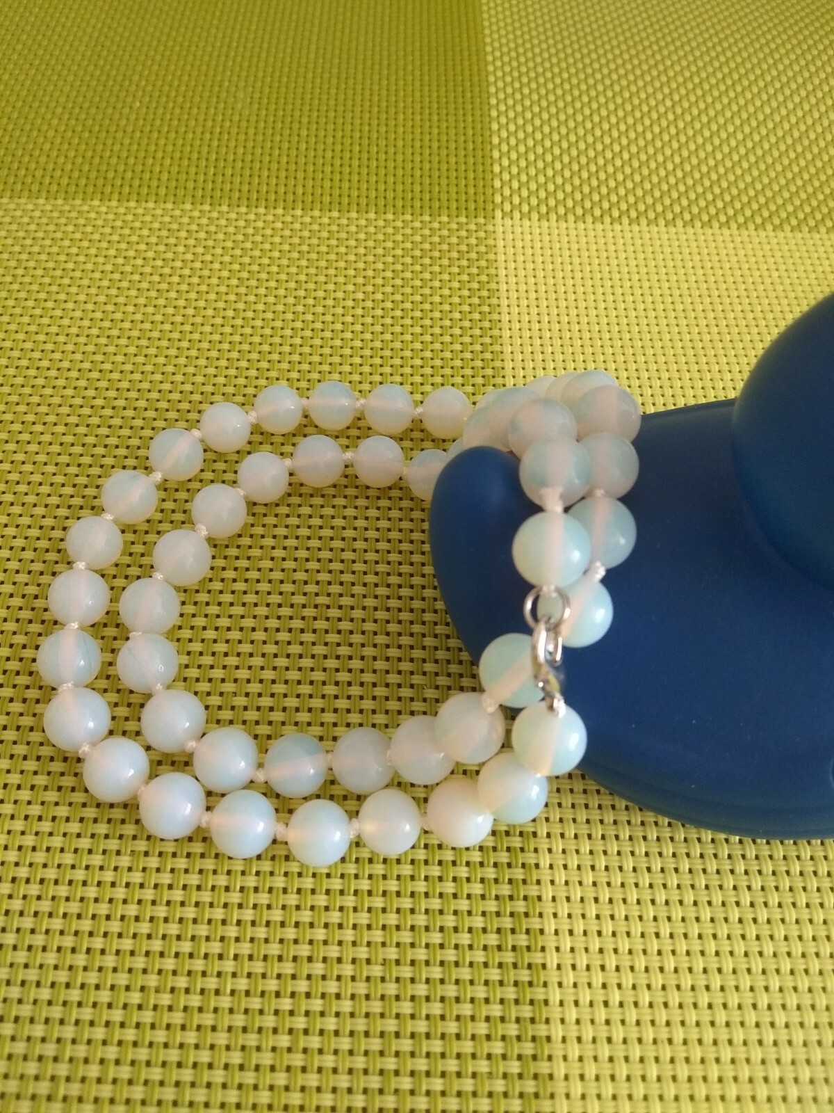 Beautiful Sri Lanka Moonstone gemstone 8mm beads necklace 17.5″- UK seller 787