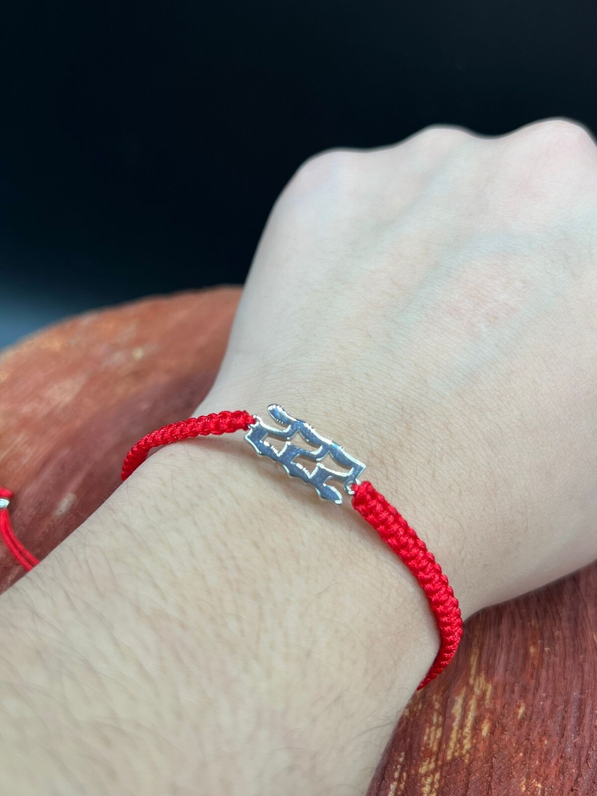 Stainless Steel 222 Angel number red Cord Bracelet