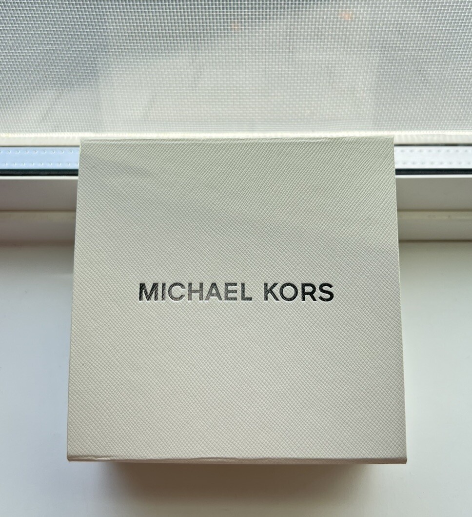New MICHAEL KORS GOLD-TONE PADLOCK PENDANT NECKLACE With Box Bag