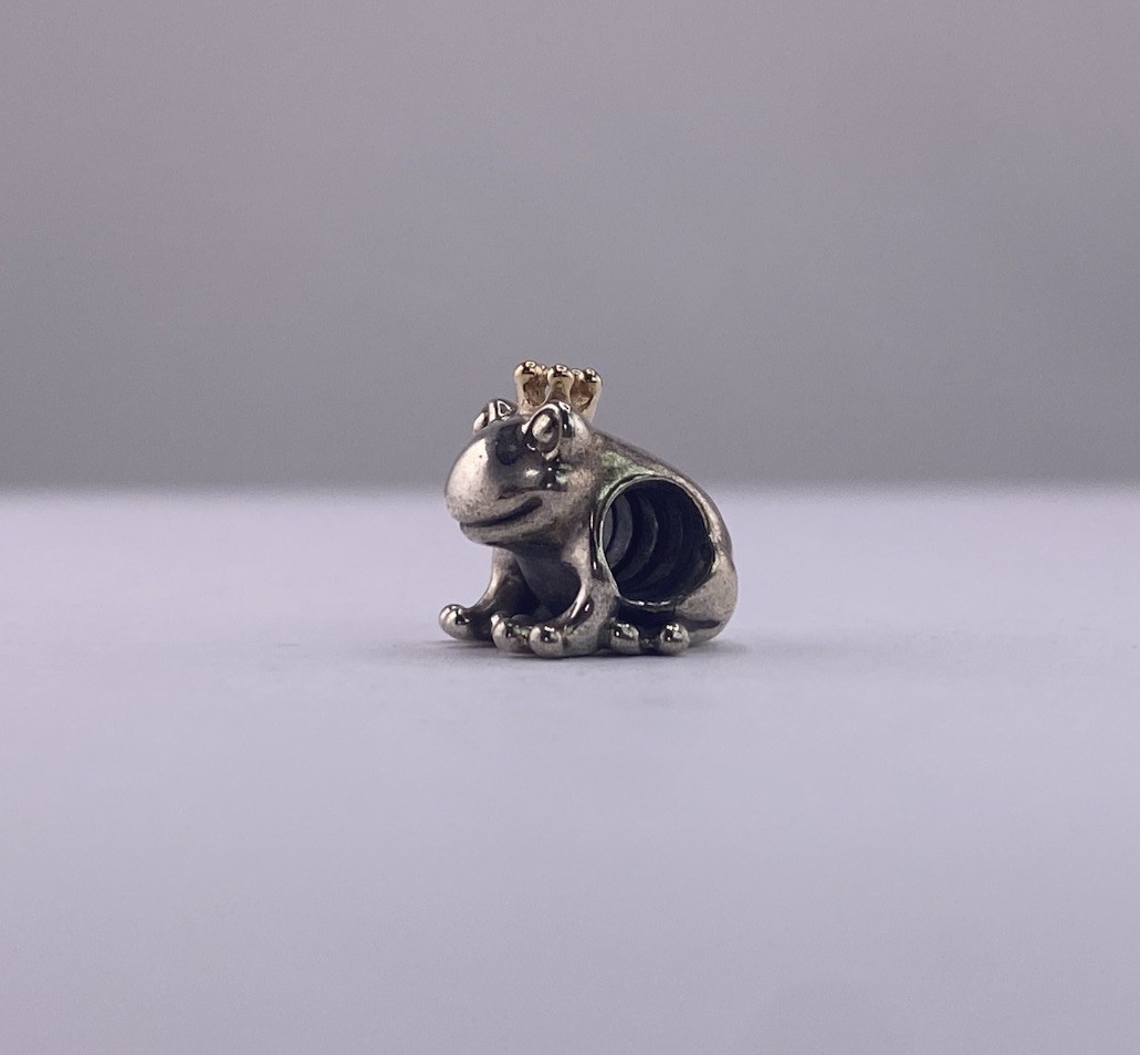 Pandora 925 Silver 14K Gold Frog Prince
