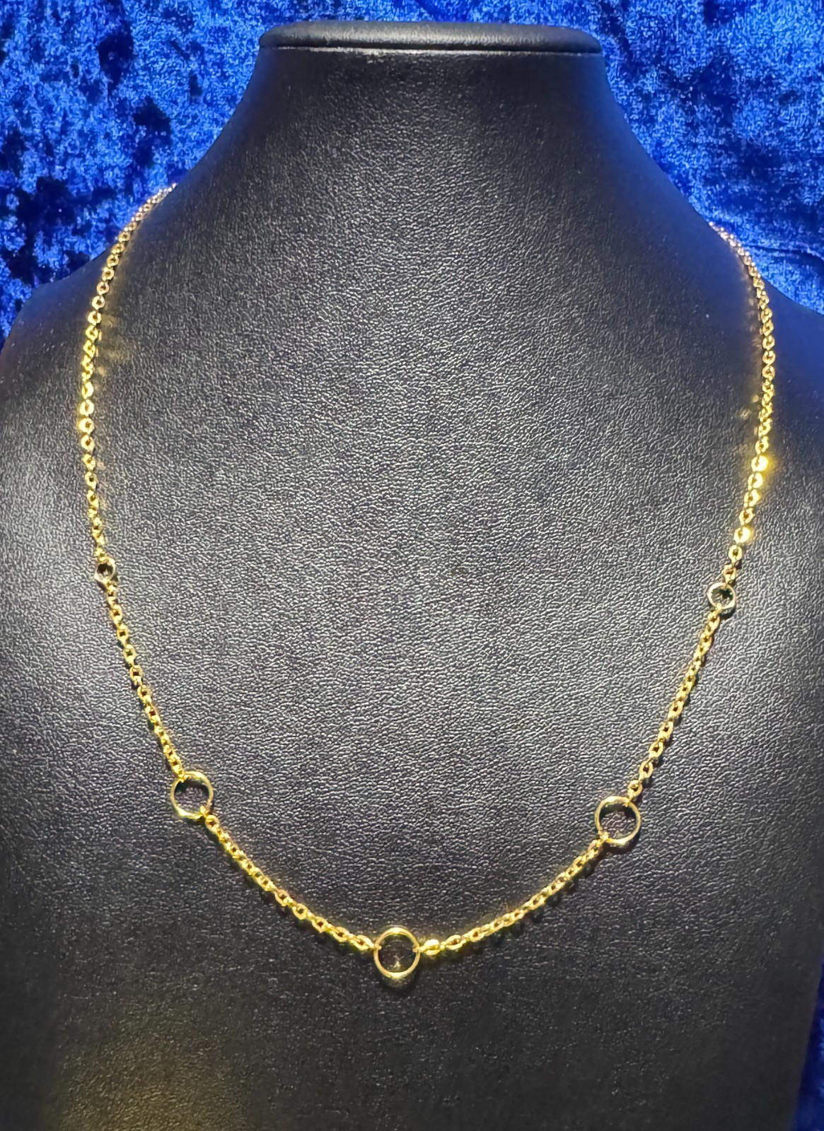 Triple Charm & Pendent Chain Necklace 2 Sizes” Rose Gold Platinum KC & Gold