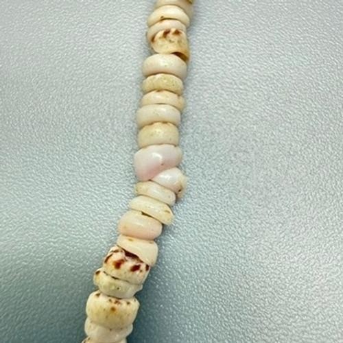 Vintage Tiger Puka Shell Choker Necklace 16″ 1970’s Hawaiian 24g