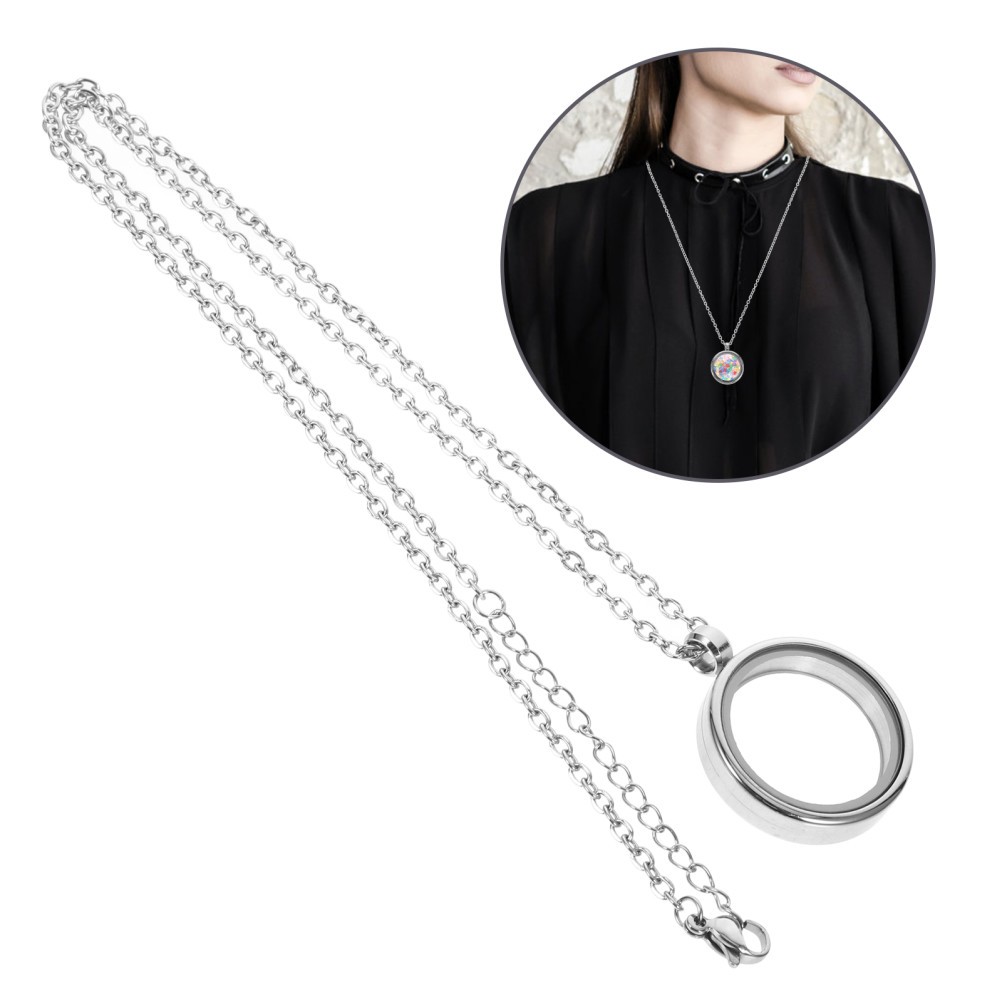 Pendant Necklace Women Jewelry Locket Charm for Bouquet Wedding Floating